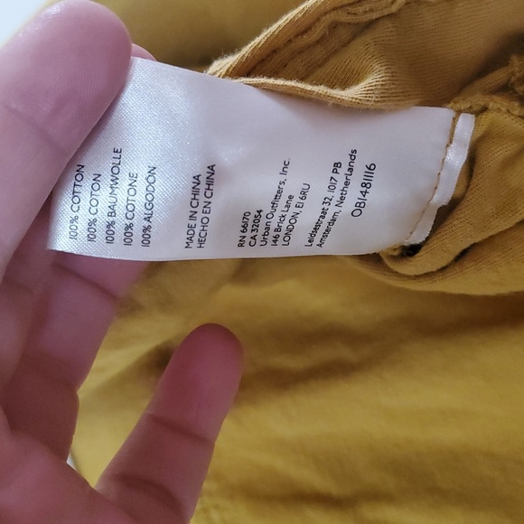 We The Free Joy Rider Crop Top Glistening Gold Size Small Cotton Chest Pockets - Picture 5 of 9